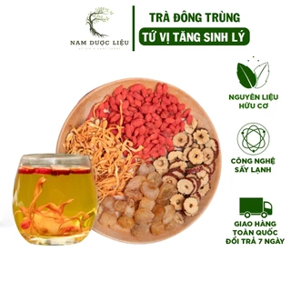 Trà đông trùng hạ thảo tứ vị Nam Dược Liệu đẹp da bồi bổ sức khỏe tăng cường sinh lý