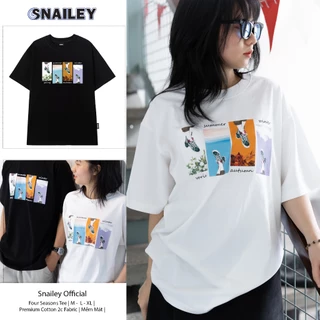 Áo Thun Local Brand SNAILEY/ Four Seasons Tee Cotton 2 Chiều Form Unisex