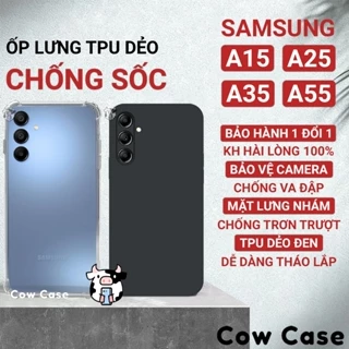 Ốp lưng Samsung A15, A25, A35, A55 5G chống sốc, viền vuông Cowcase | Vỏ điện thoại ss galaxy silicon