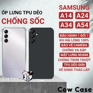 Ốp lưng Samsung A14, A24, A34, A54 chống sốc silicon dẻo trong Cowcase 4G|5G | Vỏ điện thoại ss galaxy silicon DEOT