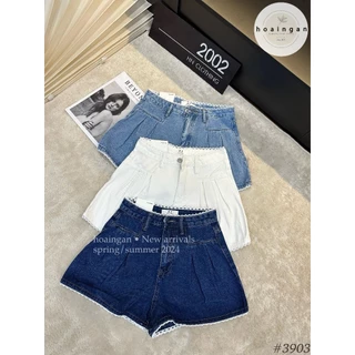 Quần short sooc quần đùi bò jean denim gấu biền ren QCCC QCL1 QS181 3903