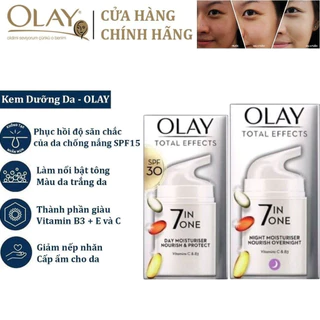 Kem Dưỡng Olay 7 In 1 Bản UK Ban Ngày Và Ban Đêm - 50ml