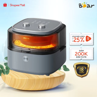 Nồi chiên không dầu Bear JSQ-E14G5, Dung tích 6.5L,1350W, Khuấy đều chín nhanh không cần lật, Có chế độ hẹn giờ,BH 18 TH