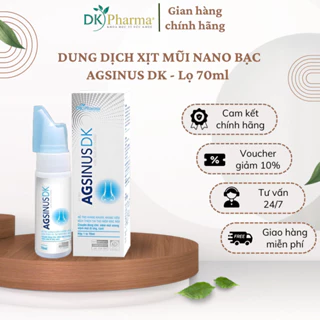 Xịt mũi Agsinus DK 70ml - Vệ sinh mũi hiệu quả - DK Pharma