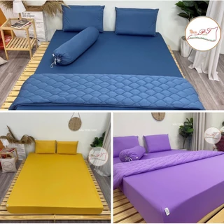 [Mẫu trơn ] drap chống thấm cao cấp PT, chất thun lụa, mềm,mịn,mát, chống thấm tốt,không bai xù