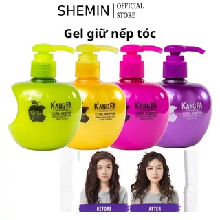 Gel giữ nếp tóc gel tóc xoăn bóp tạo kiểu tóc uốn sóng xoăn mềm dưỡng ẩm phục hồi tóc khô xơ SHEMIN