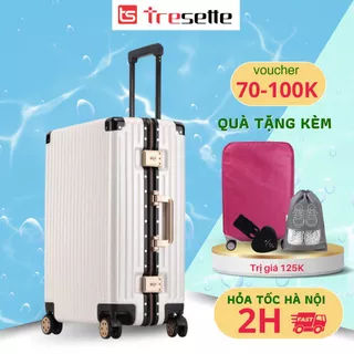 Vali du lịch size 20inch Tresette 6136 khung nhôm khóa sập bảo hành 3 năm