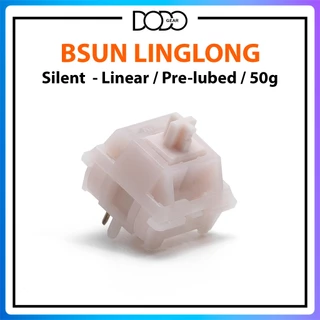 Switch BSUN LingLong 5 PIN Silent Linear 50g hành trình dài 4mm công tắc bàn phím Switch BSUN LingLong DoDo Gear