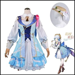 Genshin Impact Kamizato Ayaka cosplay trò chơi lolita trang phục phim hoạt hình mũ nữ