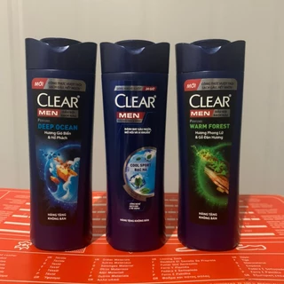 Dầu gội sạch gàu Clear men được chọn mùi hương Cool Sport/ Deep Ocean/ hương phong lữ và gỗ đàn hương- Hàng tặng 70g