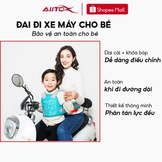 Đai đi xe máy AutoX an toàn cho bé từ 1 - 10 tuổi thiết kế thông minh phân tán lực đều giảm mỏi khi đeo lâu