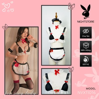 Bộ đồ ngủ, váy ngủ Cosplay sexy hầu gái phối phụ kiện đầy quyến rũ và ngọt ngào - NIGHTSTORE