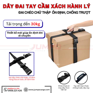 Dây Đai Buộc Vali Chữ Thập Có Tay Cầm - Đầu Khóa Nhựa Tiện Lợi Cột Hành lý Thùng Carton, Hàng Hóa (Chịu Tải Đến 30Kg)