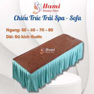 Chiếu Trúc Trải Giường Spa, Giường Gội, Ghế Sofa, Giường Đơn, Cabin Oto | Chiếu Trúc Không Viền Hạt Nâu