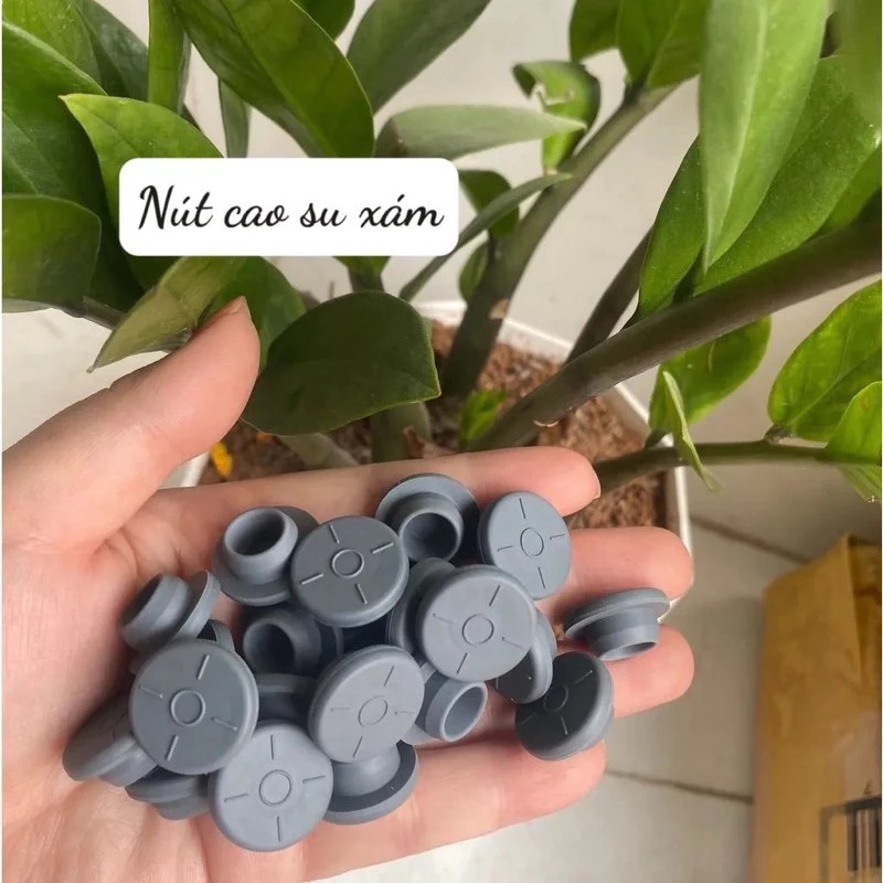 Combo 100 nút cao su xám