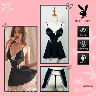 Bộ đồ ngủ, váy ngủ Cosplay người giúp việc sexy siêu xinh, quyến rũ, cực tôn da - NIGHTSTORE