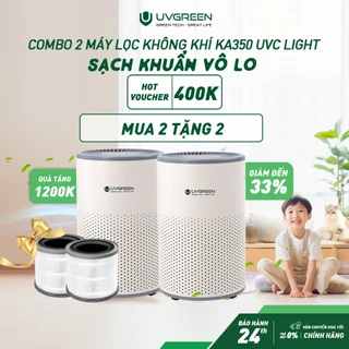 [Trả Góp 0%] Combo 2 Máy Lọc Không Khí Diệt Khuẩn UVGREEN KA350 UVC Light - Công Nghệ UVC LED, Lõi HEPA H13