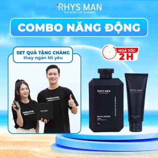 Bộ Quà Tặng Nam - Sữa tắm gội nam 3in1 350 ml & Sữa rửa mặt nam Rhys Coconut Fresh 100ml