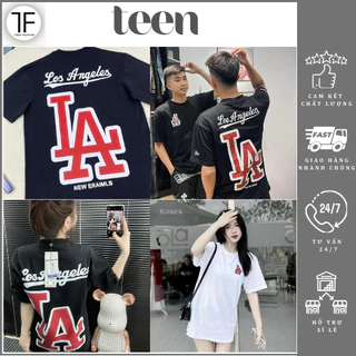 Áo Thun MLB LA Local Brand Unisex Nam Nữ Cao Cấp, Áo Phông Form Rộng Tay Lỡ Vải Cotton Thoáng Mát