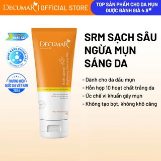 Sữa rửa mặt cho da dầu mụn nghệ Nano THC Decumar 50g giúp sạch sâu, cân bằng độ PH, giảm mụn, sáng da, lành tính - DSM02