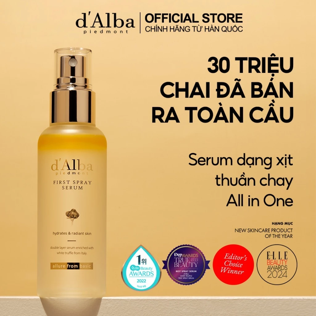 Serum xịt khoáng d'Alba 100ml/ Serum dưỡng L'Oreal Paris 30ml