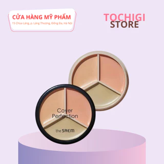 Che Khuyết Điểm Triệt Sắc The Saem Cover Triple Pot Concealer 4.5g