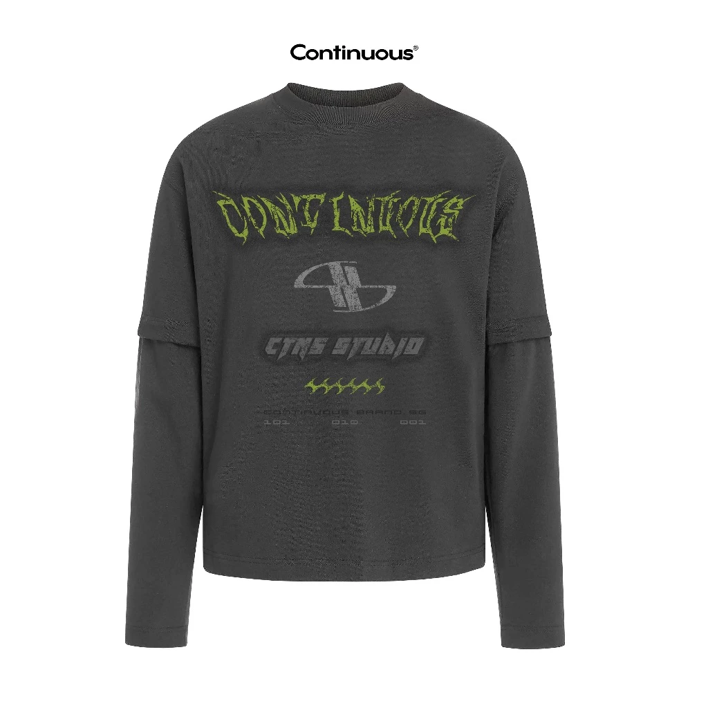 Áo thun tay dài Continuous - CTNS - LONG SLEEVE LOGO/ Dark grey