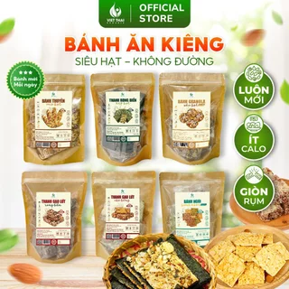 [ĐẶC BIỆT] Bánh Kẹo Ăn Kiêng Không Đường - Siêu Hạt Ít Calo Giảm Cân Eatclean Giòn Ngon Bánh Mới Việt Thái Organic