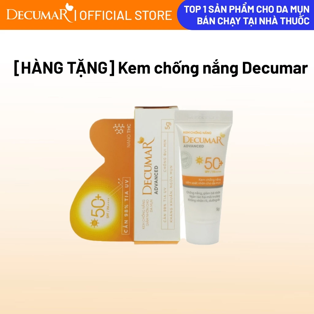 Kem chống nắng kiểm soát nhờ Decumar MINI SIZE 5G [HÀNG TẶNG KHÔNG BÁN ]