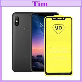 "Kính cường lực Xiaomi Redmi Note 6 Pro " 9D Full màn hình, Ảnh thực shop tự chụp, tặng kèm bộ giấy lau kính TimShop