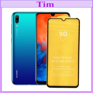 "Kính cường lực Huawei Y7 Pro 2019" 9D Full màn hình, Ảnh thực shop tự chụp, tặng kèm bộ giấy lau kính TimShop