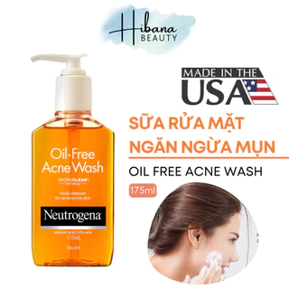 Sữa Rửa Mặt Neutrogena Ngăn Ngừa Mụn 175ml Oil-Free Acne Wash