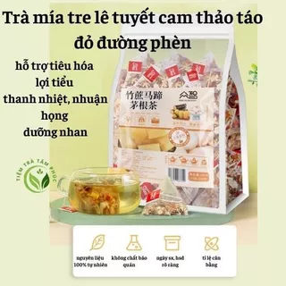 Trà mía tre lê tuyết táo đỏ cam thảo cỏ tranh đường phèn dưỡng tỳ vị tiêu đờm thanh nhiệt dưỡng nhan, giải khát mùa hè