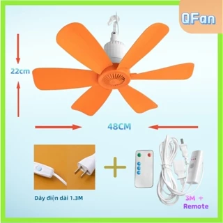 Quạt trần mini 5/ 6/ 8 cánh loại mới quạt nhẹ , êm ái dễ chịu