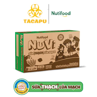 Thùng 48 hộp NuVi Thức uống Sữa Lúa Mạch Thạch Cacao/ Dâu/Cam hộp 100ml NUTIFOOD - TACAPU