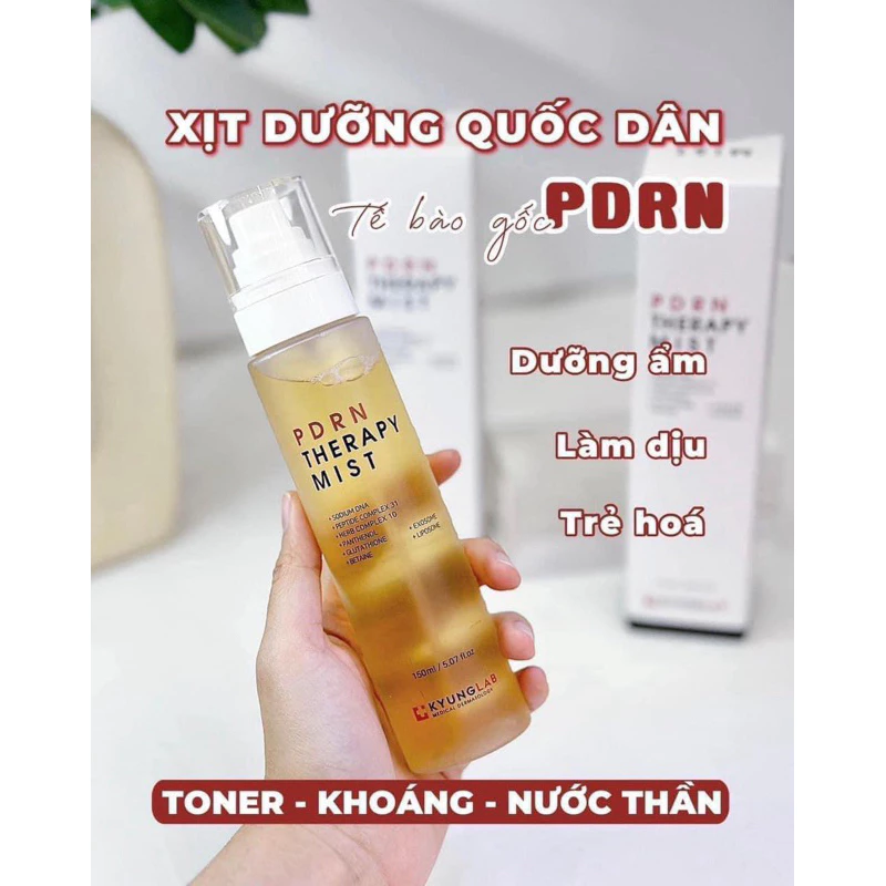 Xịt Khoáng Tonner Tế Bào Gốc Kyung Lab PDRN Therapy Mist dưỡng ẩm chống lão hoá phục hồi da se khít lỗ chân lông