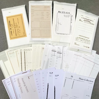 Junarystudio - Set 30 miếng giấy note giấy nền đơn giản trang trí sổ tay bullet journal