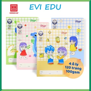 Lốc 5 quyển vở 4 ô ly 120 trang Hồng Hà School Nuna 0605