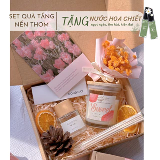 [FREESHIP] Set Quà Tặng Nến Thơm Quà Sinh Nhật Quà Tặng Doanh Nghiệp Quà Tặng Người Yêu