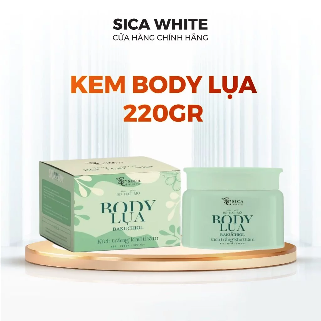 Kem Sica White Body Bơ Lụa Bakuchiol 150G, Kích Trắng, Khử Thâm - SICA WHITE