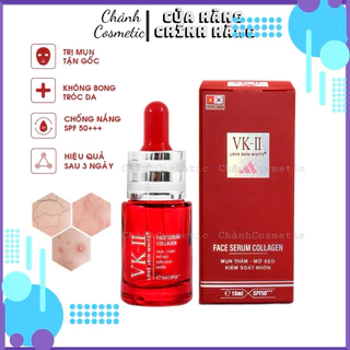 Serum Huyết Thanh Love Skin White VK-II Giảm Mụn, Thâm, Sẹo, Kiểm Soát Nhờn, Se Khít Lỗ Chân Lông 15ml