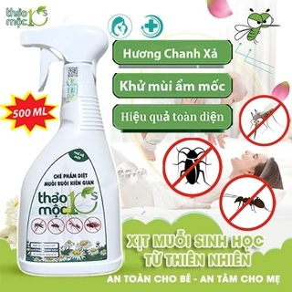 Bình Xịt Diệt Muỗi Kiến Gián Mối Sinh Học THẢO MỘC 10S Chai 500ml