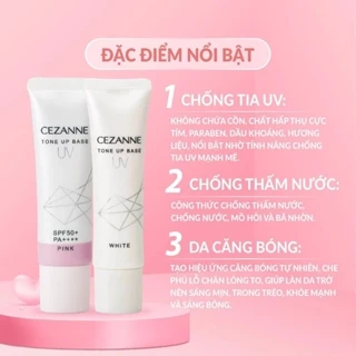 Kem Lót Chống Nắng Cezanne Tone Up Base SPF 50+ PA++++