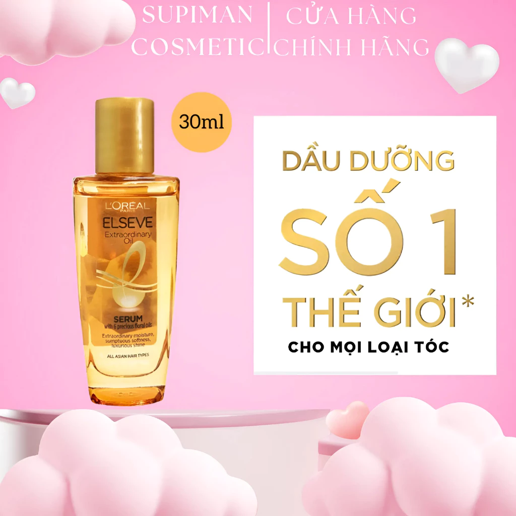 Dầu dưỡng tóc L'Oreal chiết xuất tinh dầu hoa tự nhiên L'Oreal Paris Elseve Extraordinary Oil [ Có tem phụ ]