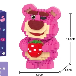 Đồ Chơi Lắp Ráp Mini Gấu Dâu Lotso hoạt hình Dễ Thương