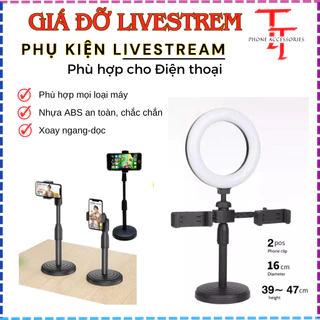 Giá đỡ điện thoại, Giá đỡ Livestream phù hợp các dòng điện thoại. Đế đỡ livestream có đèn