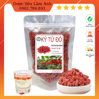 100g Kỷ Tử ngọt Ninh Hạ màu tự nhiên không nhuộm, hạt to đều, hữu cơ Organic loại 1 dùng pha trà, tiềm gà, nấu nước sâm