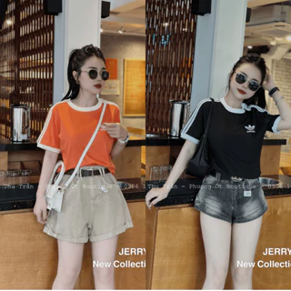 Áo Phông Adiidas  Thun Ngắn Tay Cổ Tròn Basic From Nhỏ Gọn Babytee Free Size