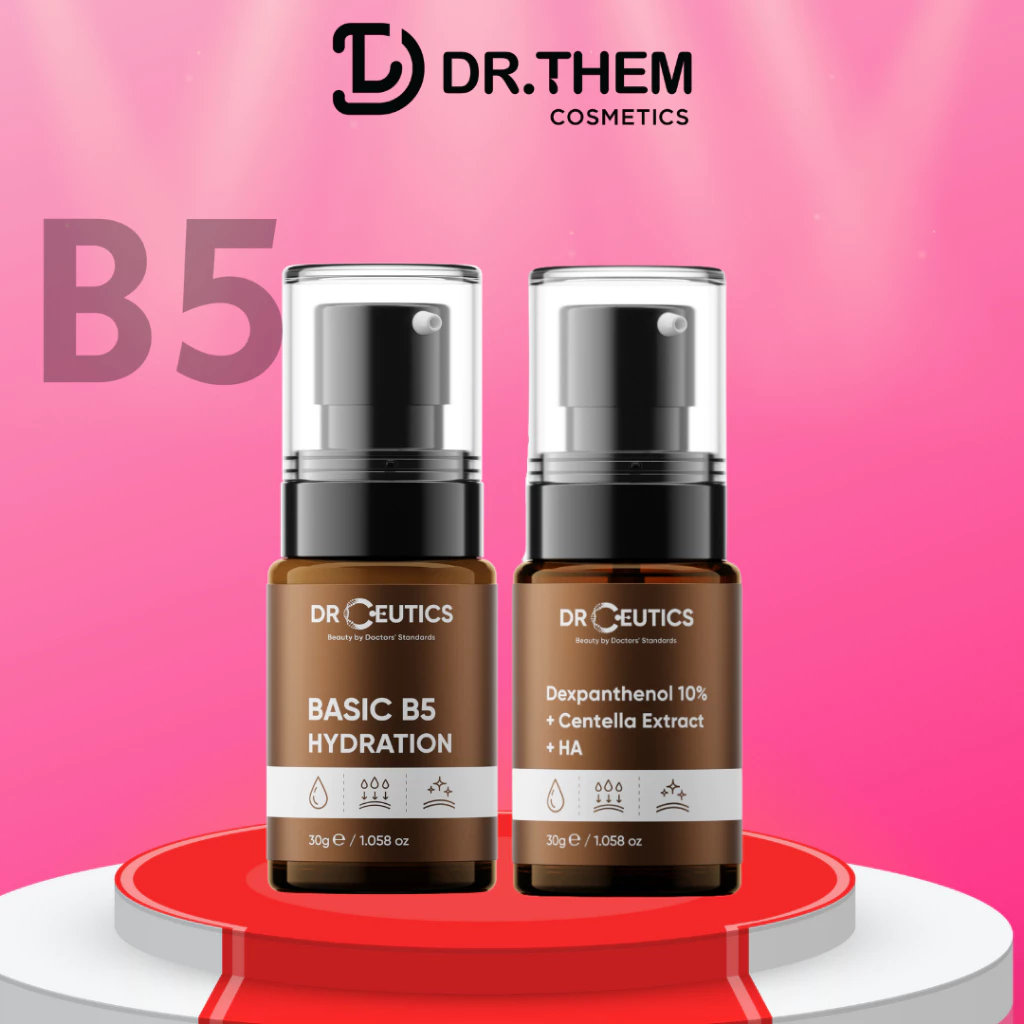 DrCeutics Tinh Chất Serum B5 (Basic / Dexpanthenol 10%) 30g /100g, Cấp Ẩm, Phục Hồi Cho Da Dầu Mụn, Mọi Loại Da