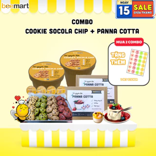 Combo set Cookie socola chip mix vị không bơ và set Panna Cotta